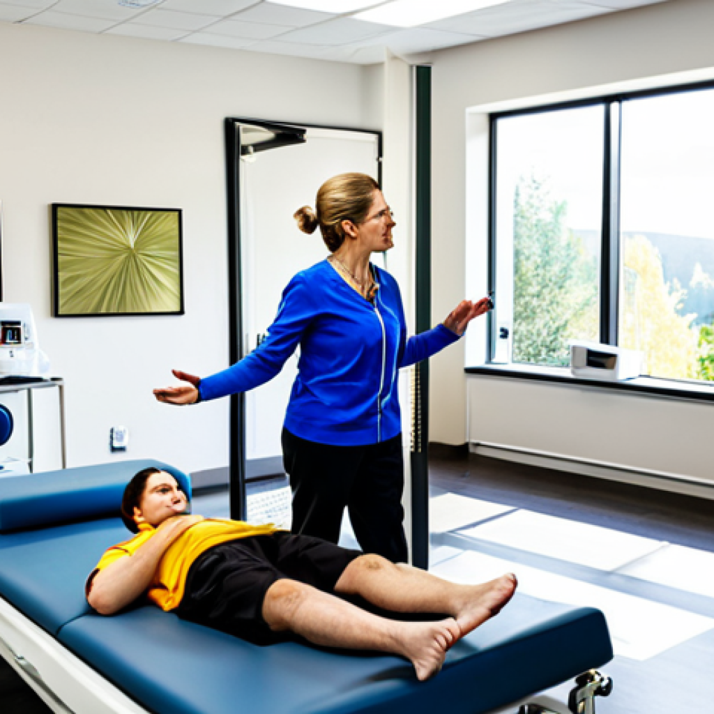 Modern Rehabilitation Center**

"A bright and modern rehabilitation center, fully equipped with advanced technology and therapy spaces. A diverse group of fully clothed patients are engaged in various activities such as physical therapy, occupational therapy, and counseling sessions. Several rehabilitation counselors in professional attire are consulting with patients and collaborating with other healthcare professionals. The scene conveys a sense of hope, progress, and collaboration. Safe for work, appropriate content, professional environment, perfect anatomy, natural proportions, high quality, family-friendly."

**