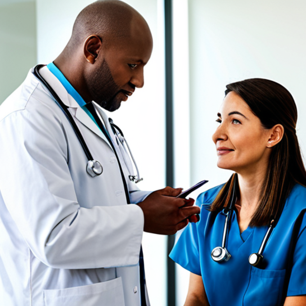 Personalized Rehabilitation**

"A diverse team of healthcare professionals (doctor, therapist, social worker) collaborating on a patient's rehabilitation plan in a modern clinic setting, reviewing charts and discussing progress. The patient is fully clothed and engaged in the conversation. Safe for work, appropriate content, perfect anatomy, natural proportions, professional, modest, family-friendly, well-lit, high quality."

**