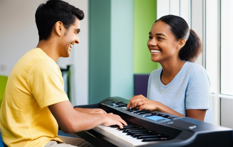 장애인재활상담사로서의 리더십 - **Prompt:** A heartwarming scene of a rehabilitation counselor, a kind-faced woman in her late 30s, ...