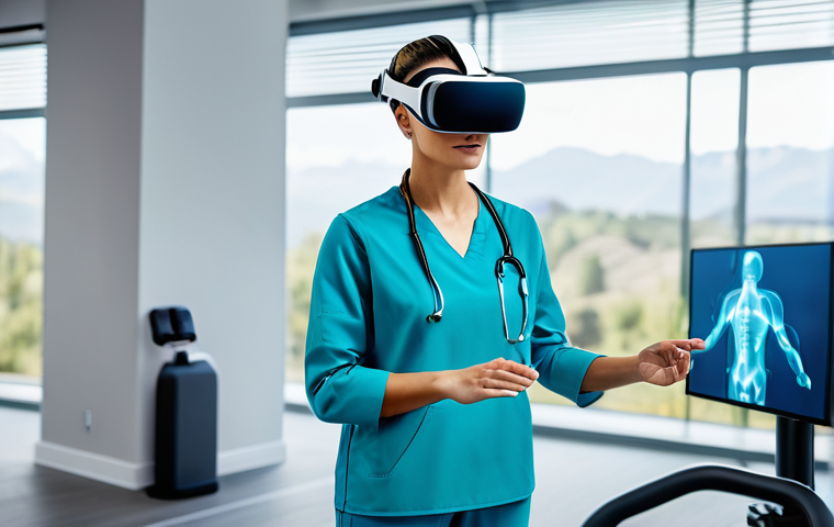 장애인재활상담사로서의 리더십 - **Prompt:** A heartwarming scene of a rehabilitation counselor, a kind-faced woman in her late 30s, ...