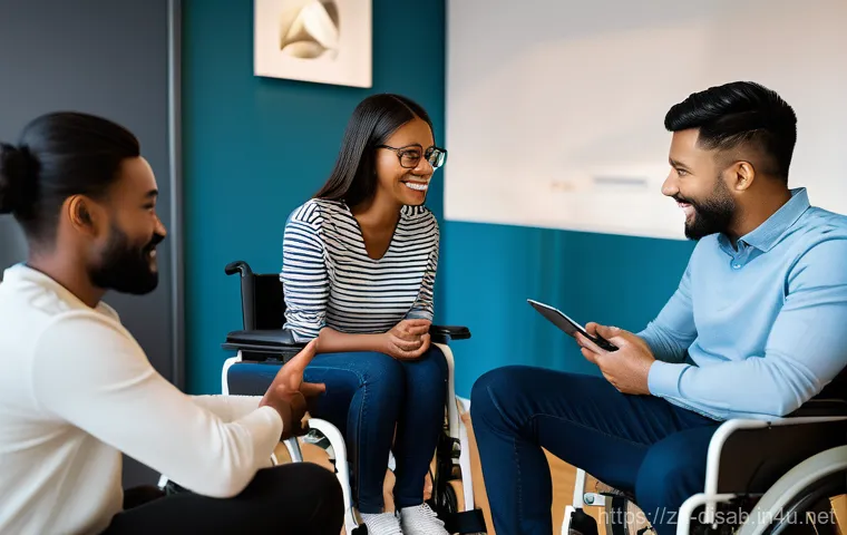 장애인재활상담사와 심리 안정법 - **"A resilient individual joyfully engaged in a creative hobby that demonstrates adaptability and se...