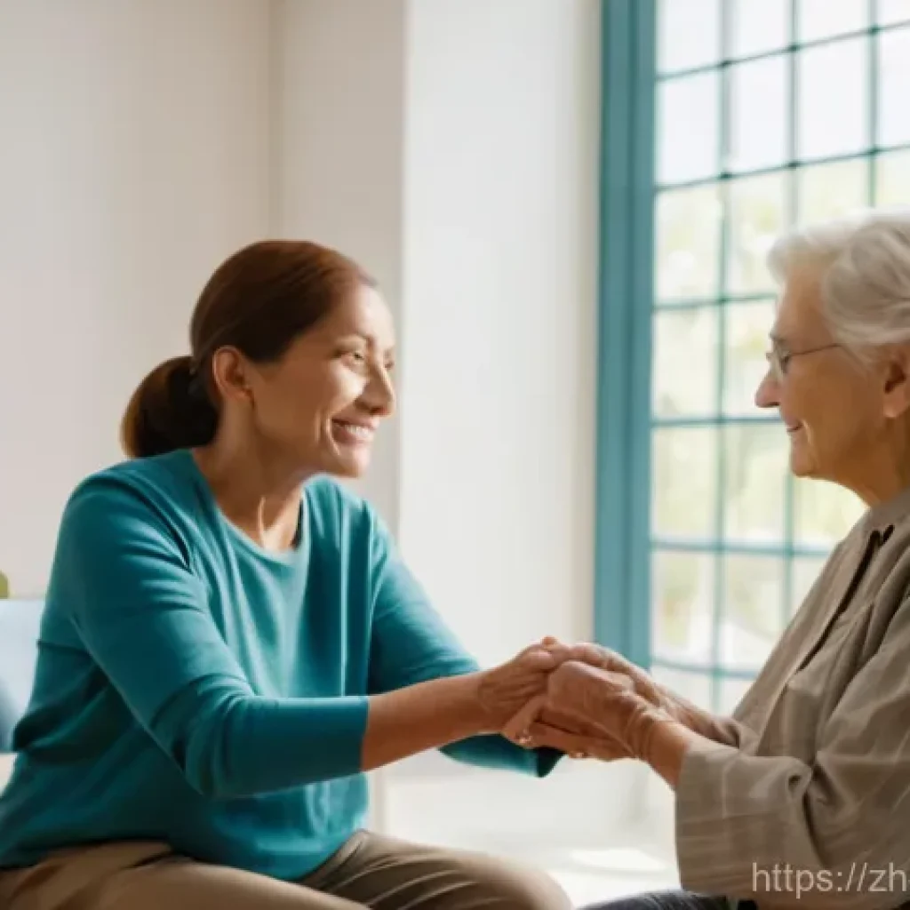 장애인재활상담사 직무 적성 검사 - **Prompt 1: Compassionate Guidance for an Elderly Individual**
"A heartwarming scene inside a we...