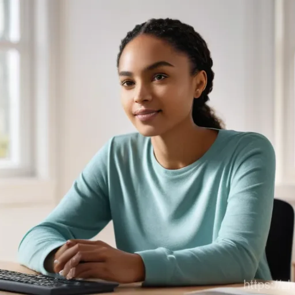 장애인재활상담사와 장애인 취업 지원 - **Prompt:** A diverse young adult, wearing a comfortable and modest long-sleeved shirt and casual pa...